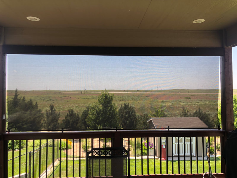 Roller Screen Shade measured and installed by Cornerstone Interiors located in Great Bend, Kansas & Installed in Garden City, Kansas